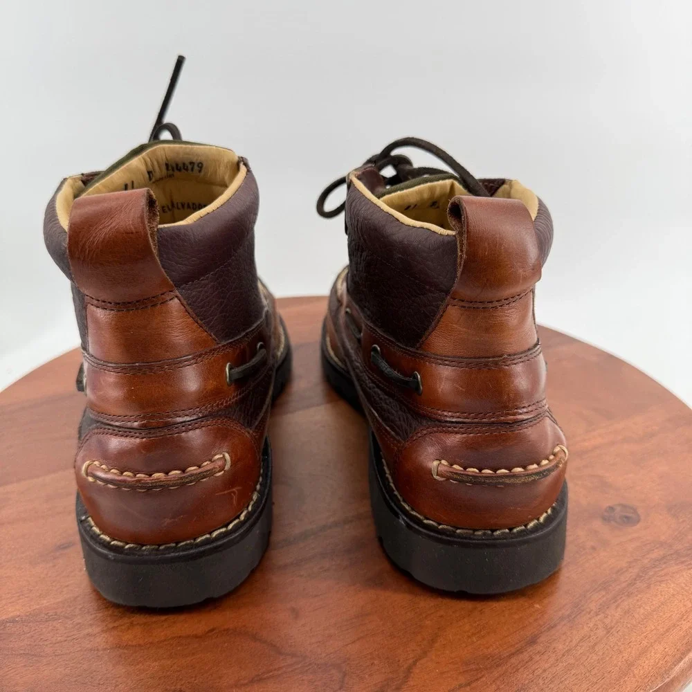 LL Bean Eastport Ranger Boots Mens 11 D Brown Leather Moc‎ Toe Lug Sole 244479
